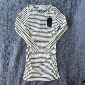 Chaser Striped Long Sleeve Knit Dress